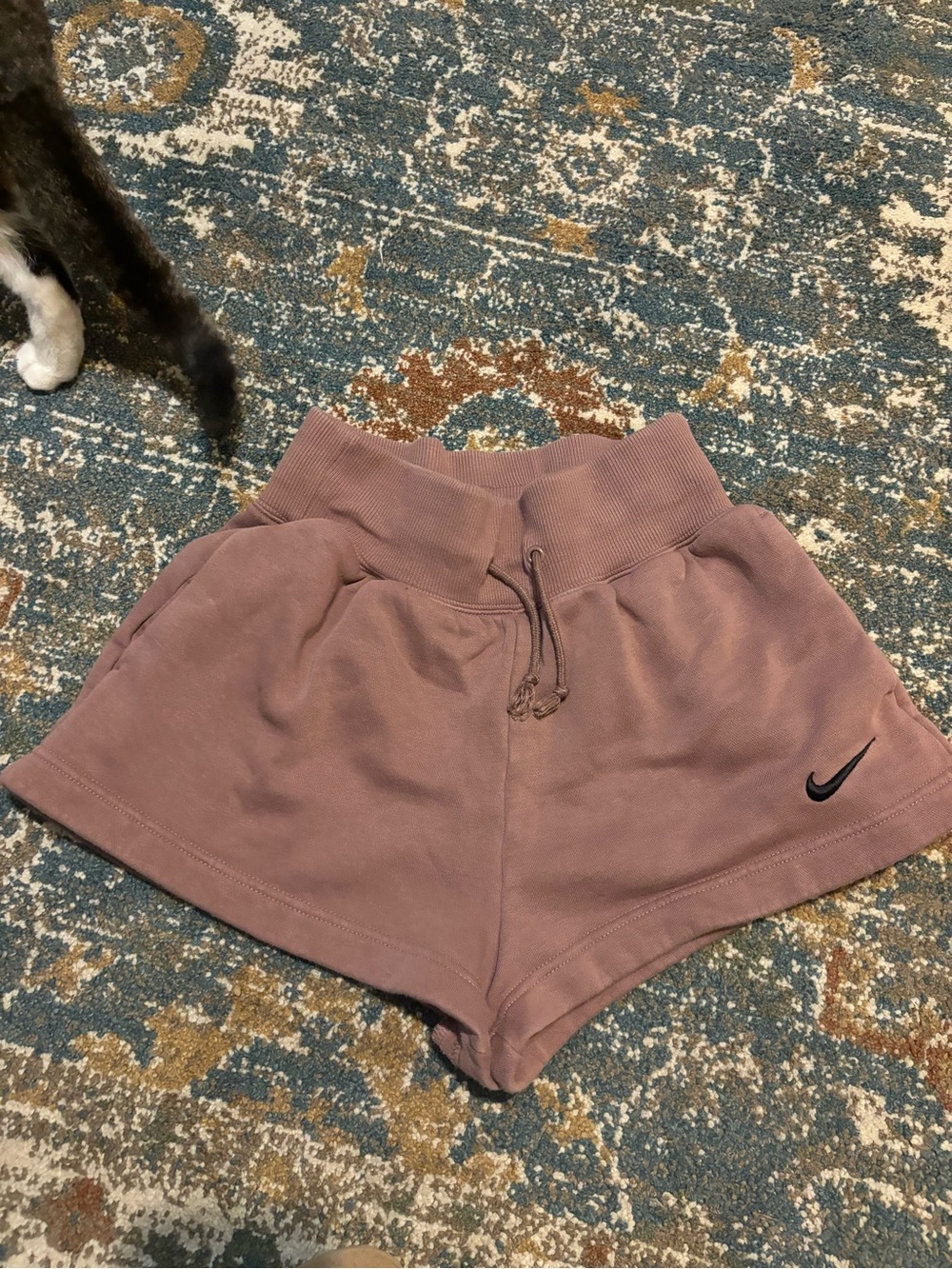 Nike Women's Mauve High-Waist Athletic Shorts